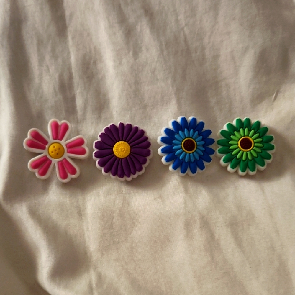 Colorful Flower Shaped Croc charms